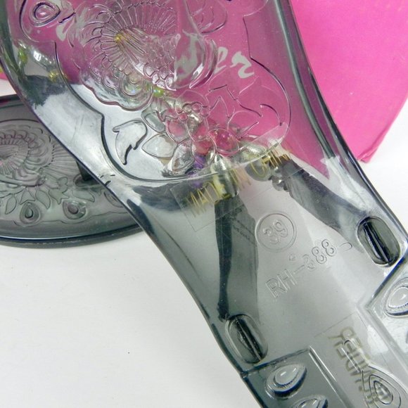 NWT Jewelled Flat Sandals | Clear Plastic Sandals - Size 7.5 to 8 - Picture 5 of 11